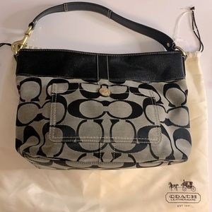 Coach bag with signature art